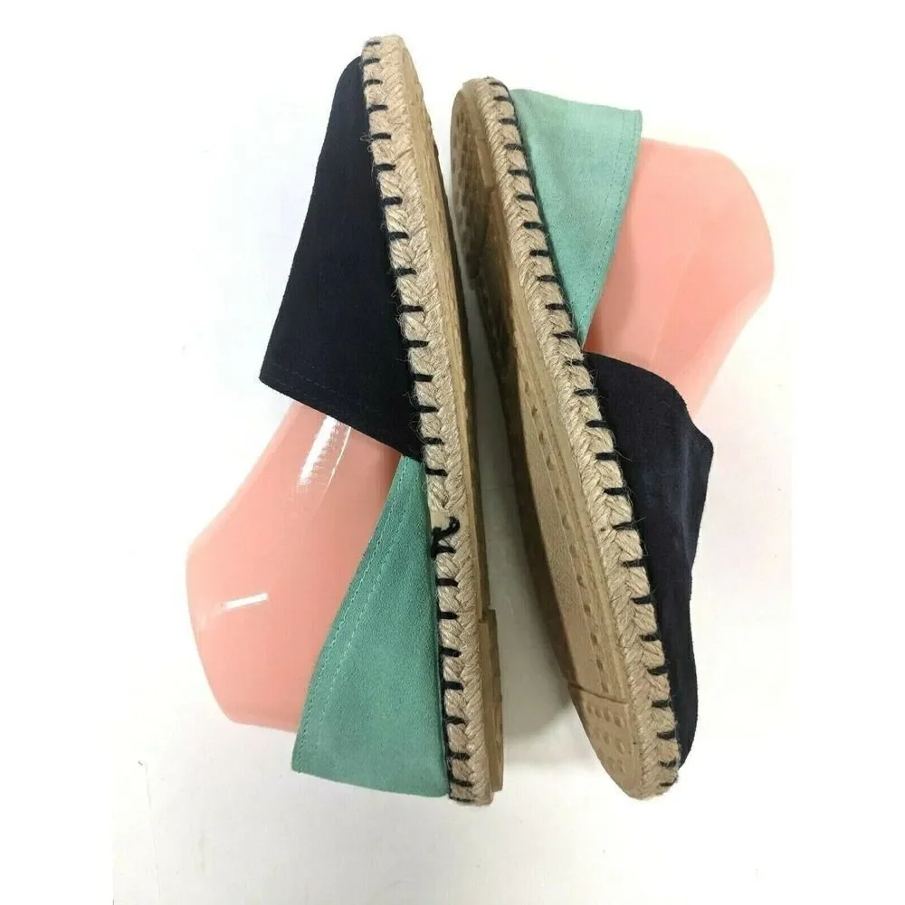 Sheridan Mia Womens Color‎ Block Suede Espadrille Flat Shoes Size 10 Murr